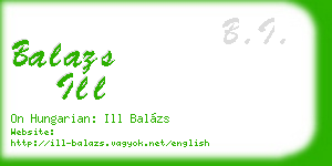 balazs ill business card
